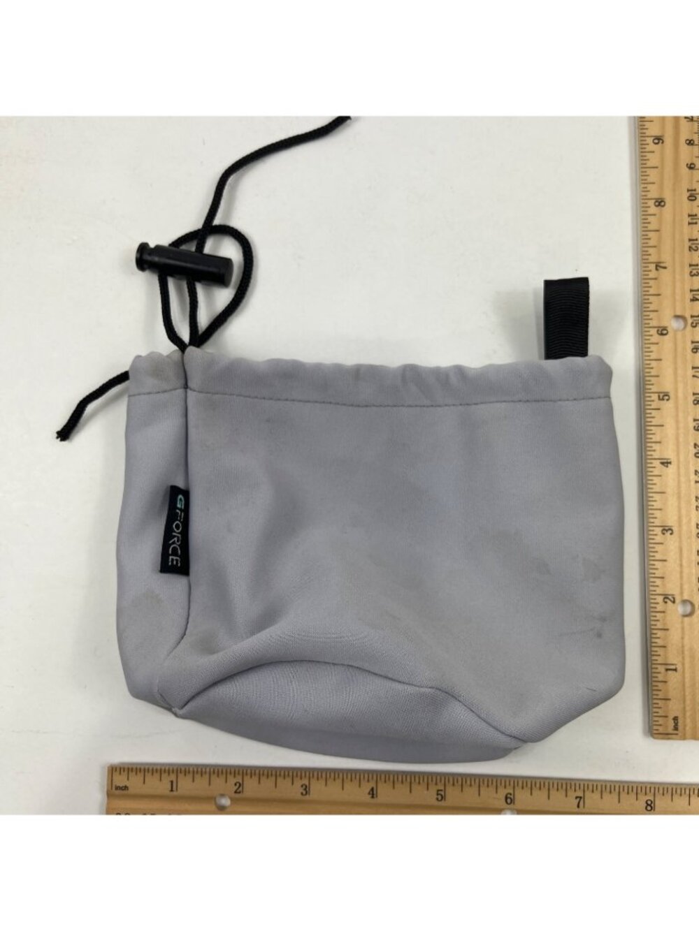 Light Gray G-Force Chalk Bag With Drawstring & Clip For Rock Climbing 9j